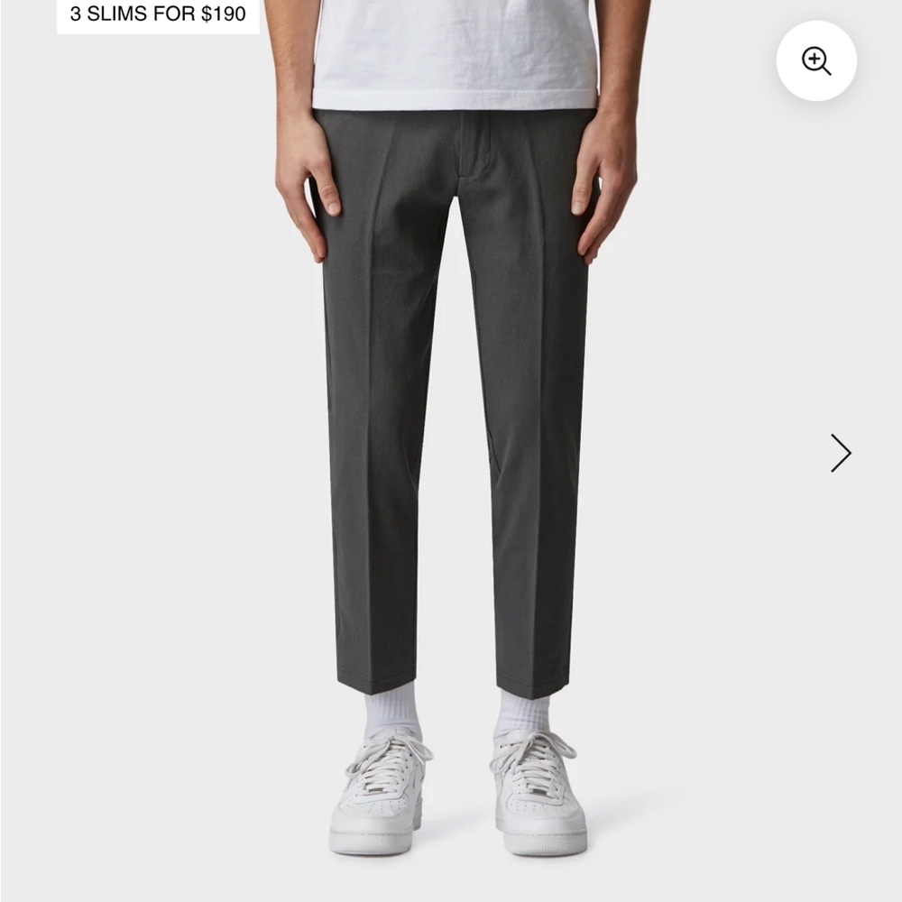 NWT I Love Ugly LINEN SLIM KOBE PANT - REGULAR - WASHED BLACK SMALL